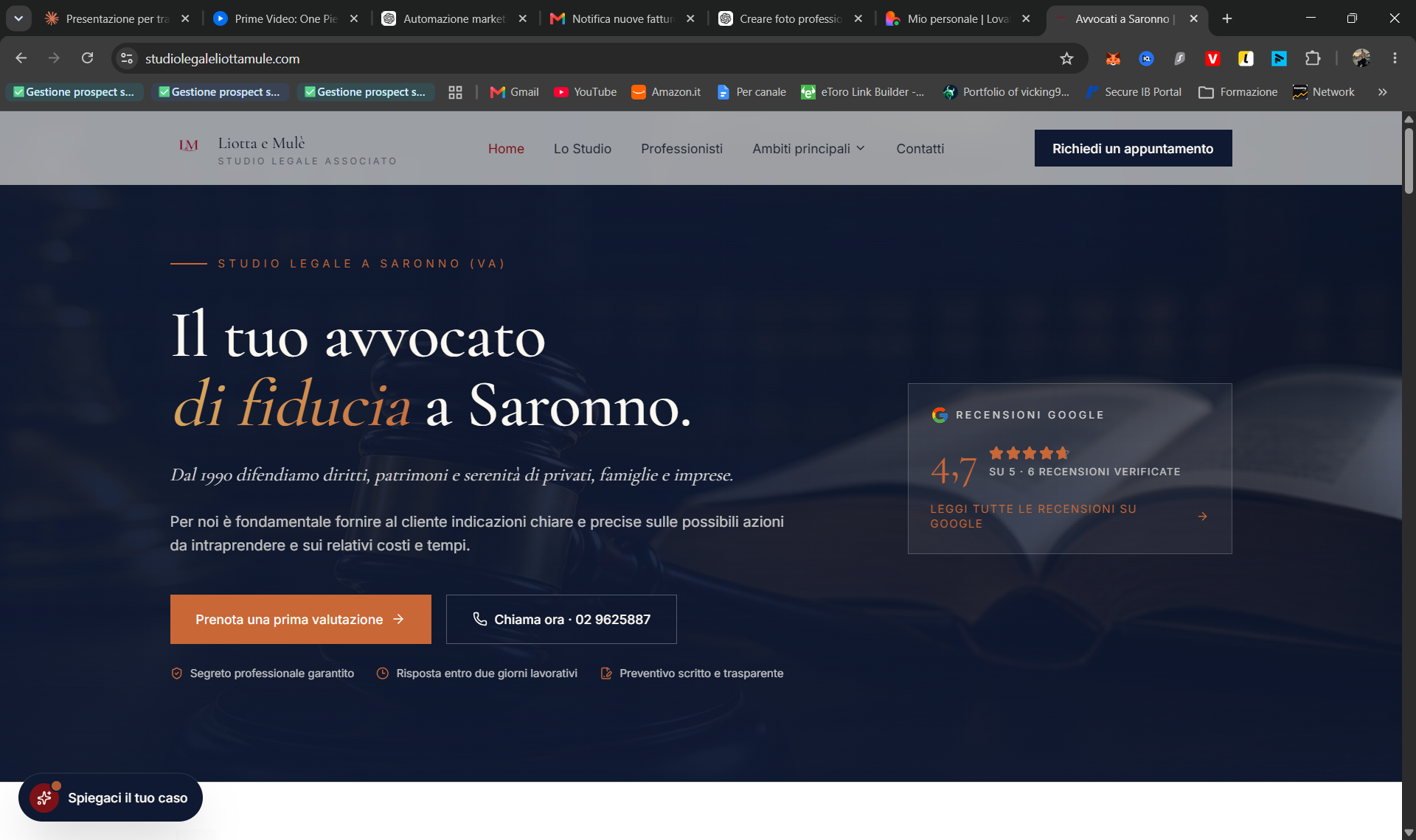 Dopo: sito .com online